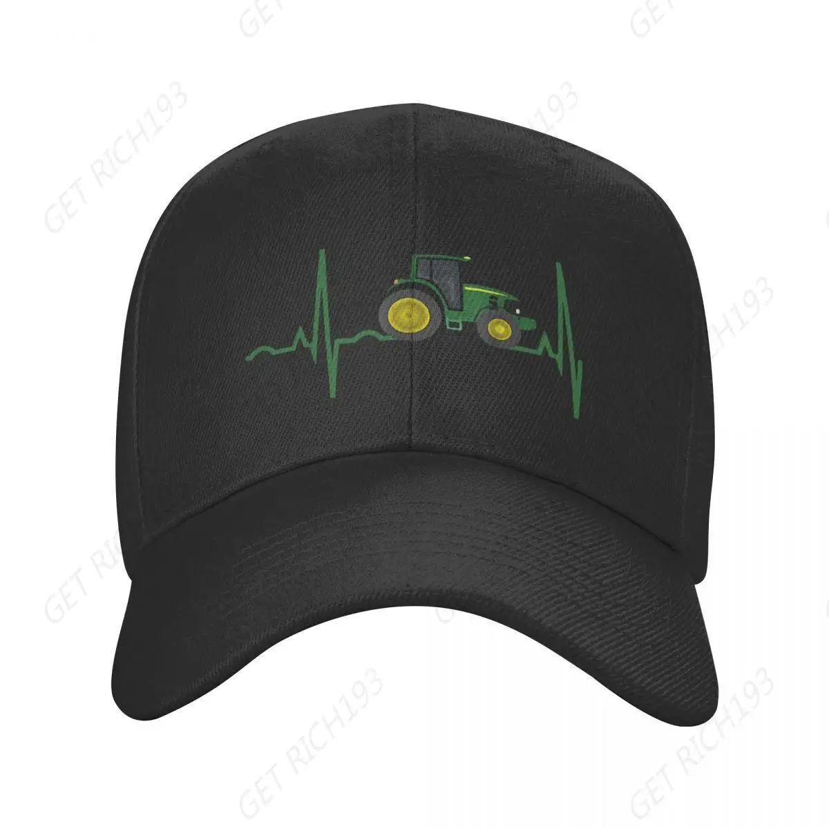 

Cap Heartbeat Male And Female Tractor Adjustable Dad Hat Performance Snapback Caps Print One Size