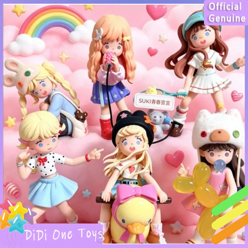 Authentique Suki·Myfriends V2 Youth Declaration Series Blind Box, Collection Mignonne, Ornement de Bureau, Tendance Mode, Cadeau Surprise