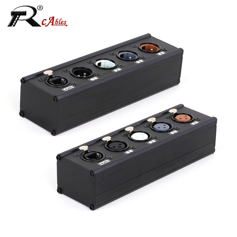 Extensor ethernet multi rede xlr de 4 canais para ethrecon, compatível com stp rj45 cat5 para palco ao vivo, som, estúdio de gravação de áudio