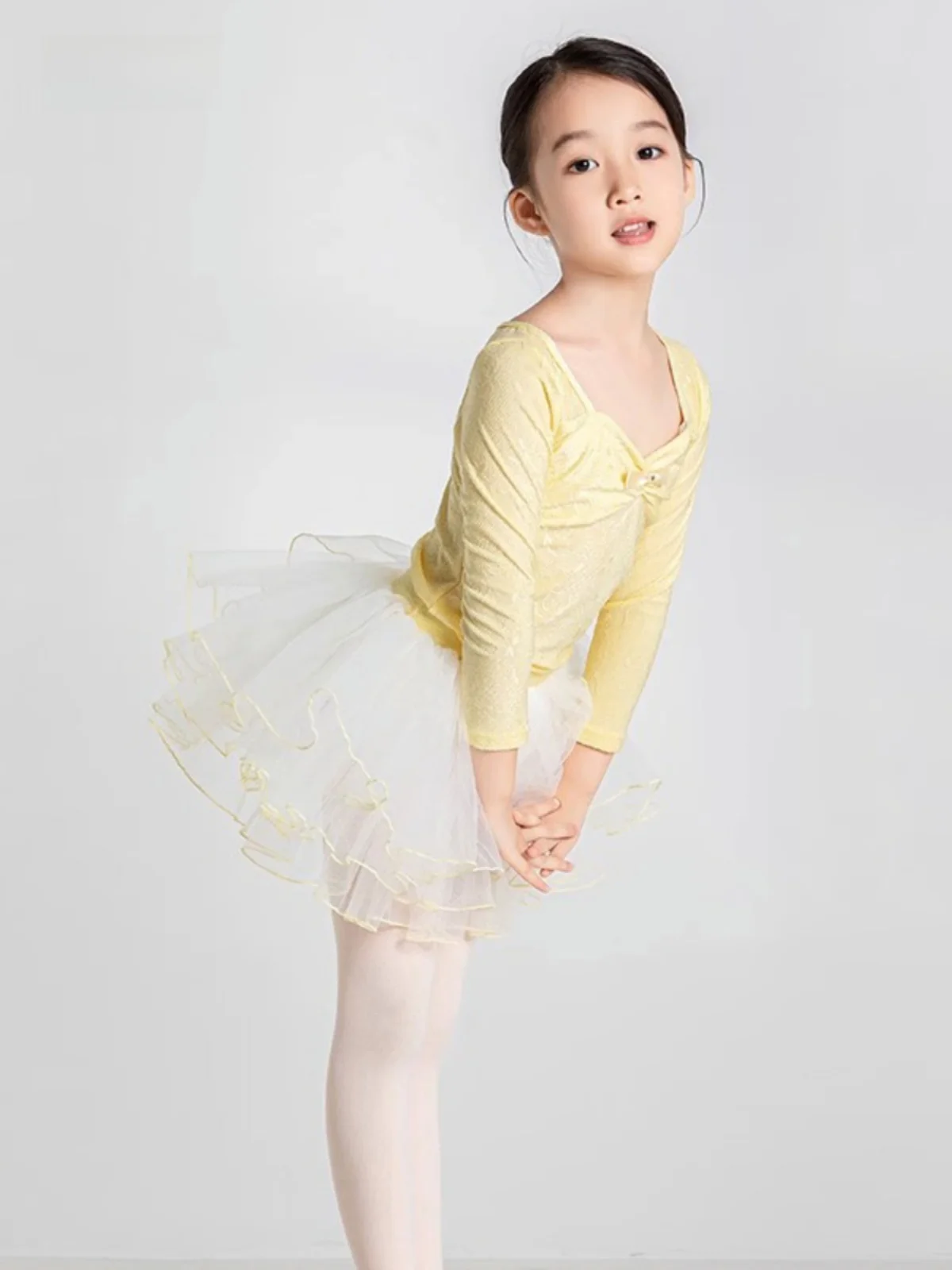 traje-de-ballet-para-ninas-sansha-conjunto-de-dos-piezas-de-manga-larga-top-y-falda-tutu-separados-ropa-deportiva-para-gim