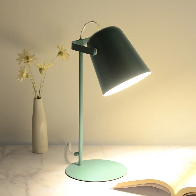 American Style Eye Protection LED Reading Desk Lamp Modern Creative and Simple Design Lighting Desk Lamp Macaron Color