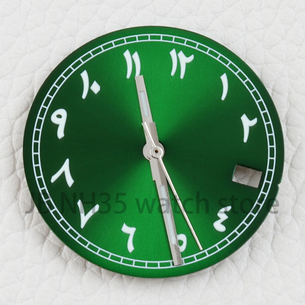 28.5 مللي متر NH35 الطلب + مؤشر أمة الله الأرقام العربية مع تاريخ النوافذ ل Datejust NH35 NH36 ساعة يد تعمل بالحركة استبدال أجزاء #5