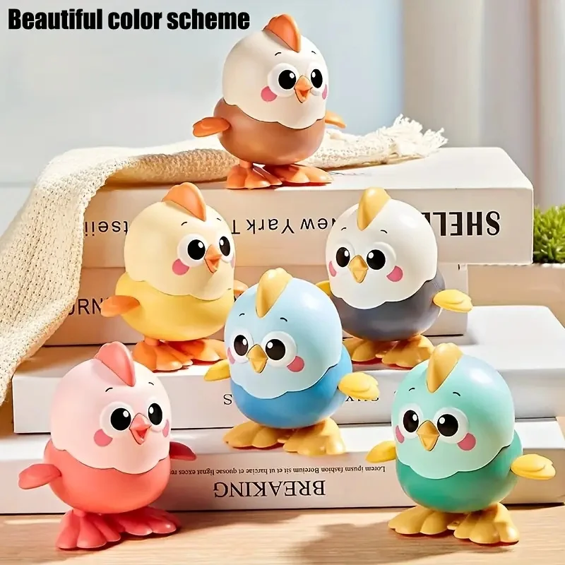 1 قطعة عقارب الساعة الدجاج القفز لعبة دليل U لف القفز دمية الشباب لغز نماذج للحيوانات الزحف مضحك لعبة هدية حفلة