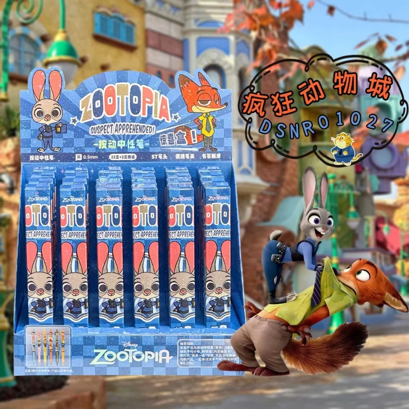 

24pcs/lot Kawaii Zootopia Press Gel Pen Cute 0.5mm Black Ink Signature Pens Promotional Gift Office School Supplies