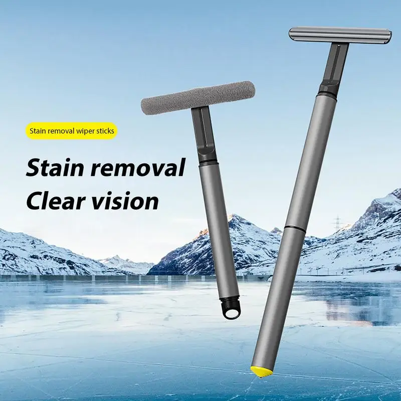 

Car Rearview Mirror Wiper Telescopic Mirror Glass Water Mist Cleaner Auto Glass Squeegee Versatile Mirror Cleaner Tool Car