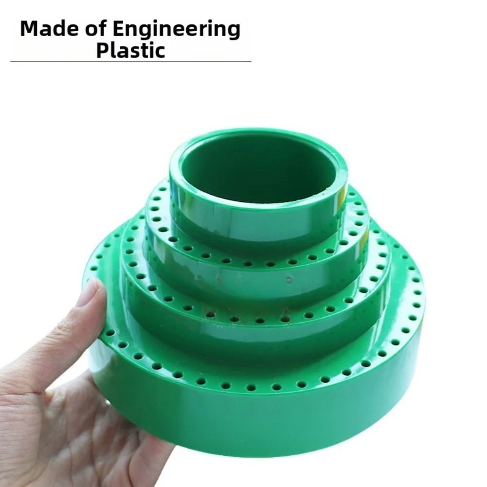 Rotary bit storage system with circular layout and full pivot range for improved tool management in confined areas