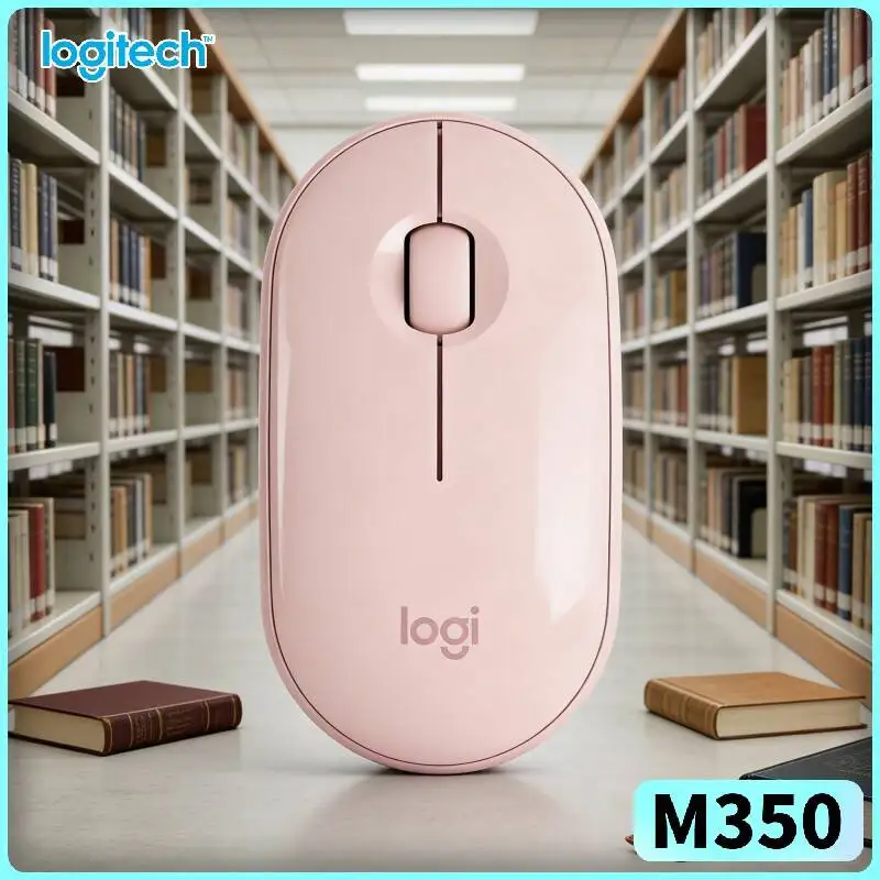 Logitech M350 Portable Silent Mouse - Thin Build, 90% Noise Reduction, 1000 DPI, 10m Range, Windows macOS Fit