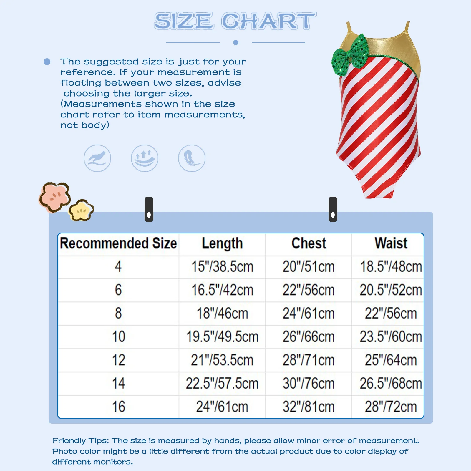 Kids Girls Candy Cane Stripes Christmas Costume Xmas Metallic Dance Gymnastic Leotard Biketard Bodysuit Jumpsuit Dancewear