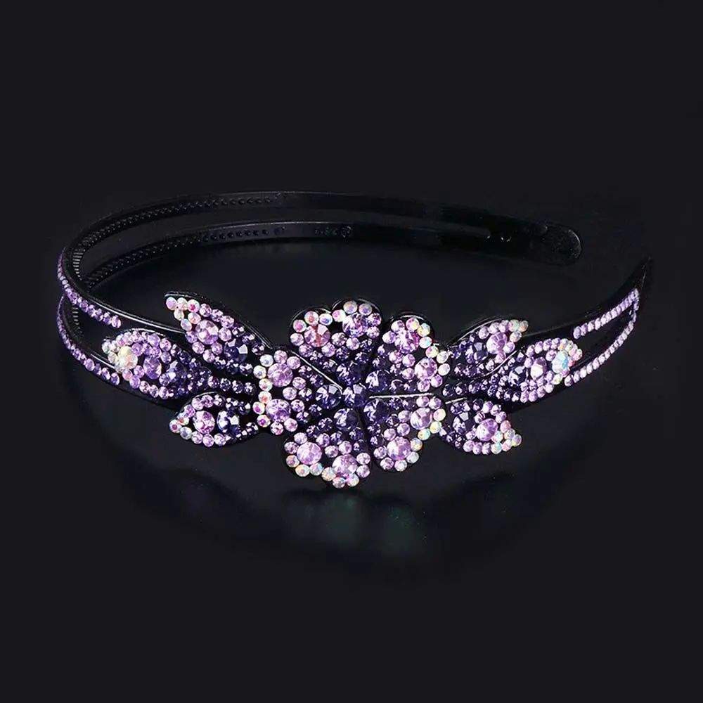 

Cute Wide-brimmed Domand Hair Hoop Summer With Gear Women Hair Hoop Korean Hairbands Rhinestone Headband Flower Headband