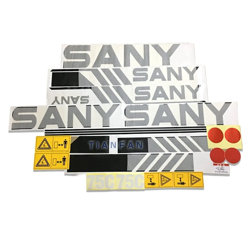 

Для автомобильных этикеток Sany stickerSY75 95 115/135/215/235/285/335-8-8SSide двери экскаватора
