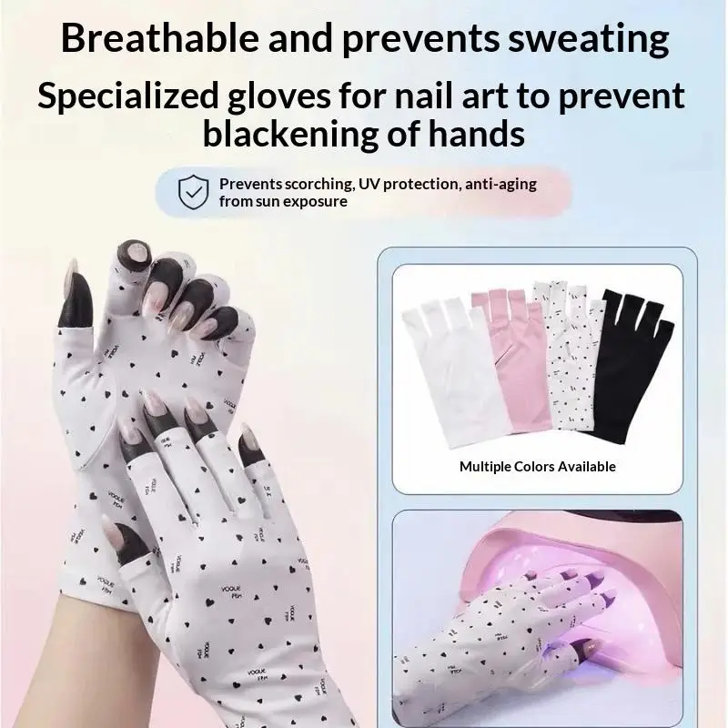 2Pcs Anti Nail UV Protection Glove LED Lamp Radiation Proof Glove Protector Hand For UV Light Lamp Dryer Manicure Nail Tool