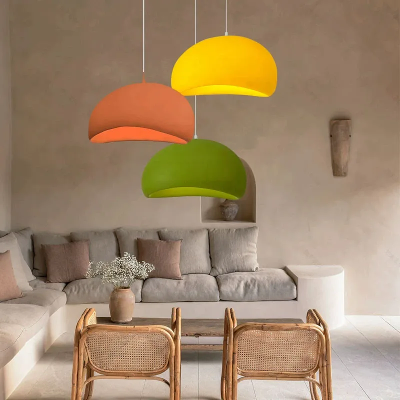 Nordic E27 Living Room Wabi Sabi Style Restaurant Droplight Hotel Decoration Lighting Chandelier Resin Bedroom Pendant Light image 4