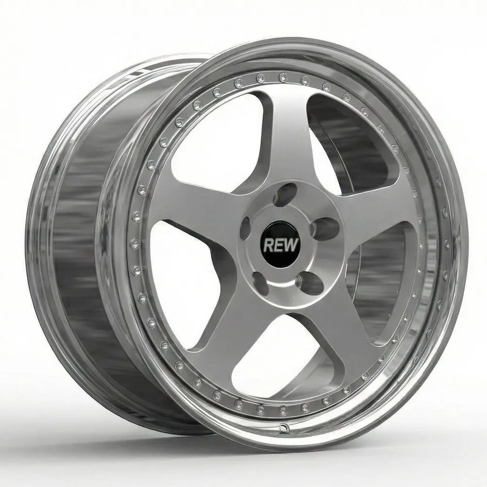 Titanium Alloy Wheels 14 15 16 17 18 19 20 21 Inch 5x120 5x130  Shiny Silver Titanium Alloy Wheels Car Wheel Rims for Porsche