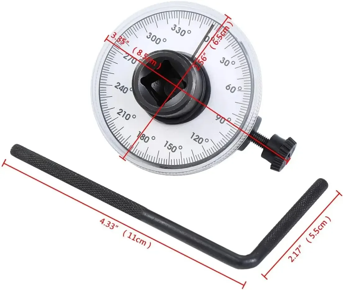 Dial Torque Wrench Torquemeter Automotive Hand Tool Auto Service Garage Equipment Calibrated In Degrees - Pro Torque Tool view 6
