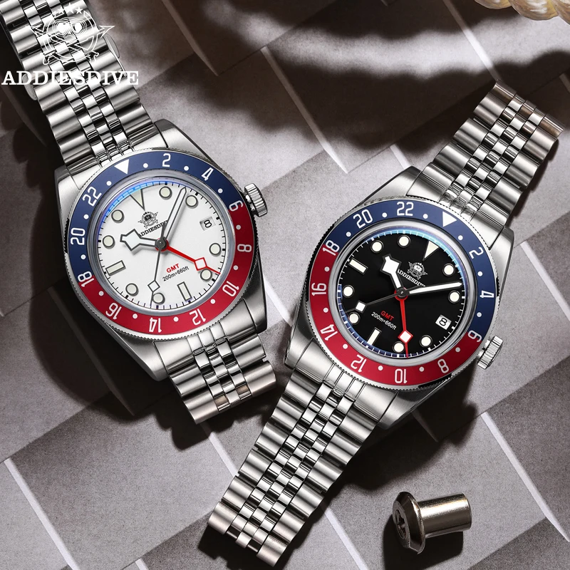 ADDIESDIVE นาฬิกาดำน้ำสำหรับผู - Gmt Dual Timezone Watch บทวิจารณ์และราคา