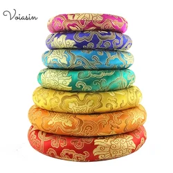 Handtailor Cloth O-ring for 6-14inch Crystal Singing Bowl Embroidered Cloth Musical Accessories Handsewn Multicolor Bowls Mat