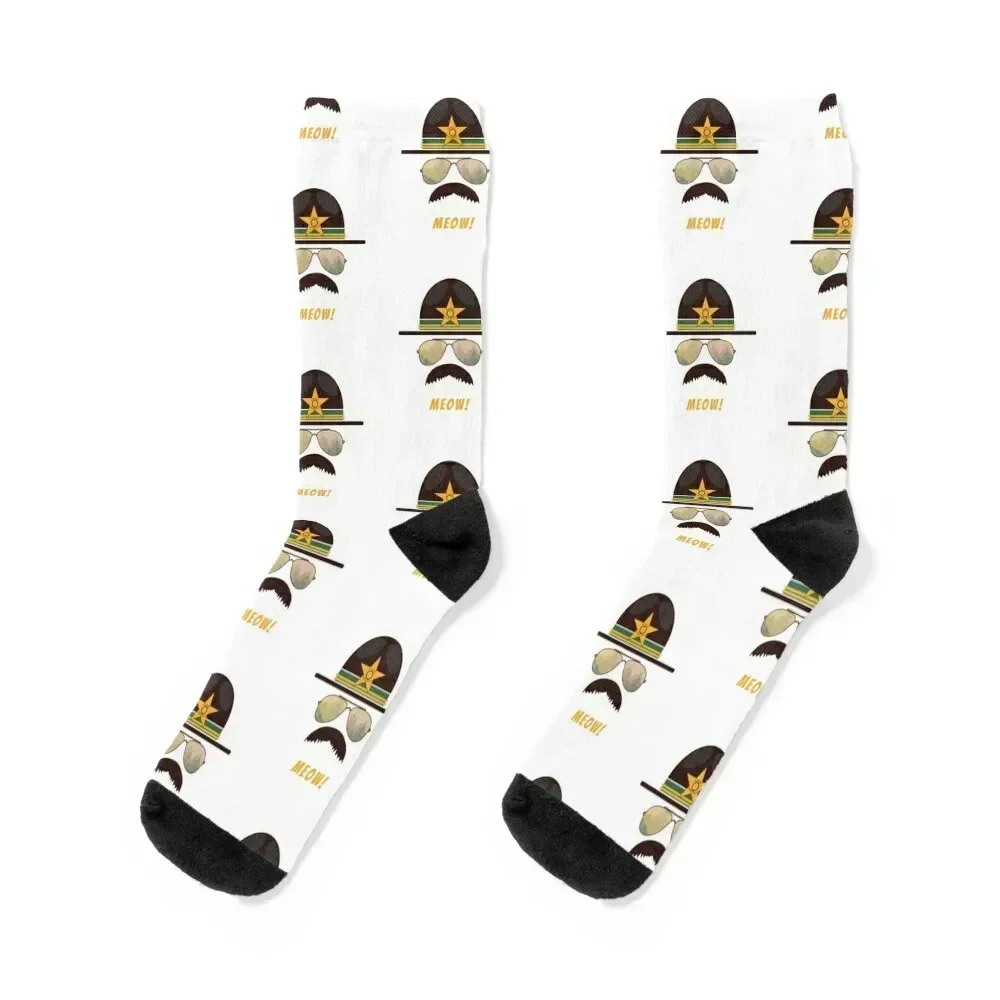 

Cop-Stache Cop Humor For Cat Lovers Socks crazy Novelties with print compression Socks For Man Women's
