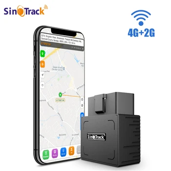 מעקב GPS 4G Mini ST-902L עם סוללה מובנית, ממשק OBD II 16PIN לרכב עם תוכנה למעקב מקוון