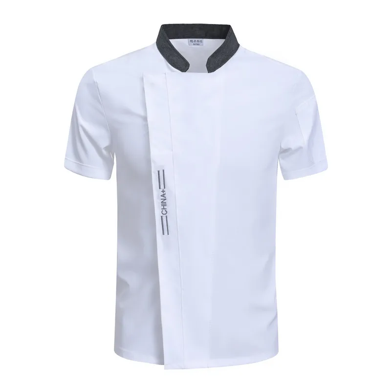 Abrigo de Chef para hombre y mujer, uniforme de trabajo, camisa de Chef, ropa de cocina, uniformes de Hotel, restaurante occidental, camarero de Catering, blanco