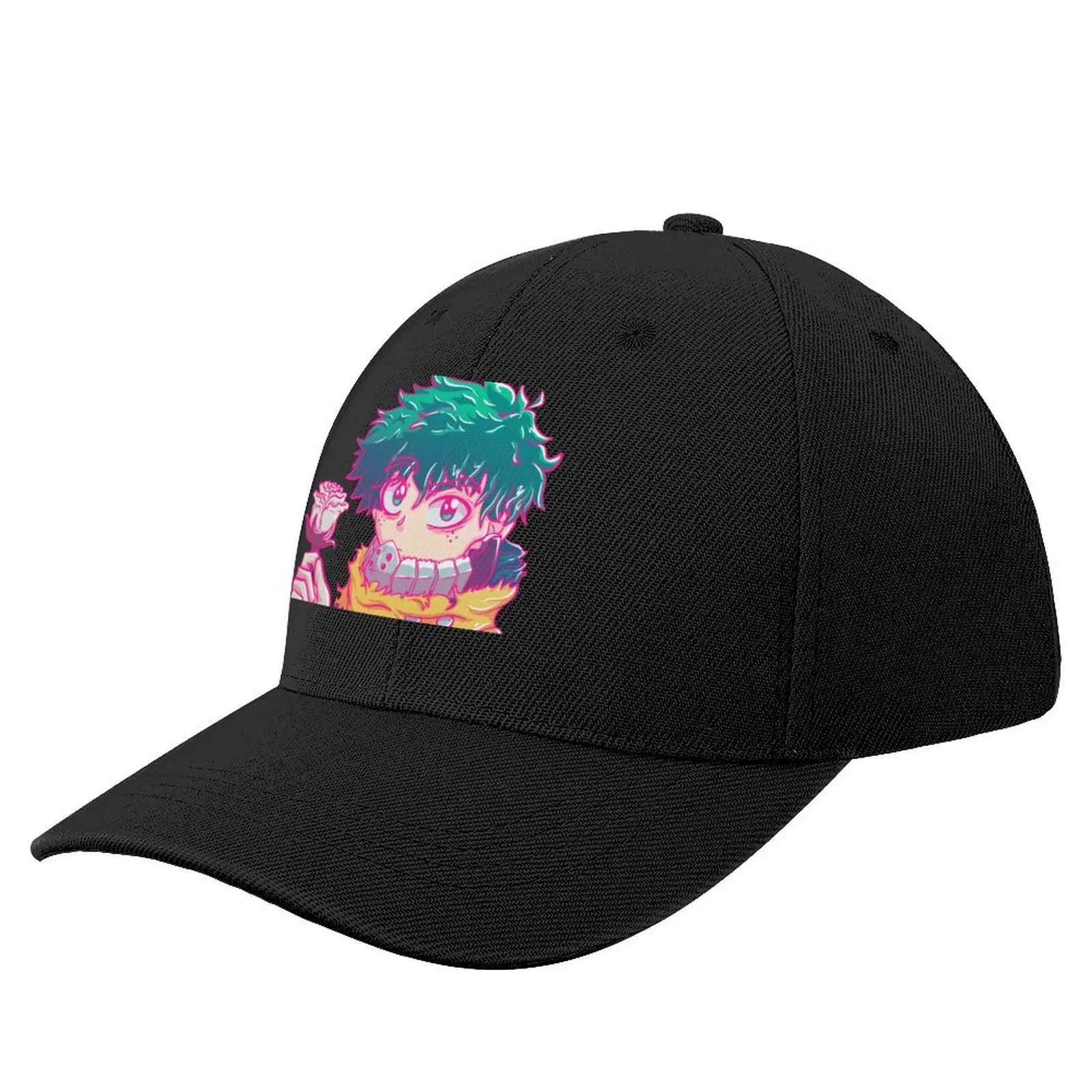 Vigilante Deku with roseCap Baseball Cap Snap Back Hat Rave Icon Baseball Men Women's