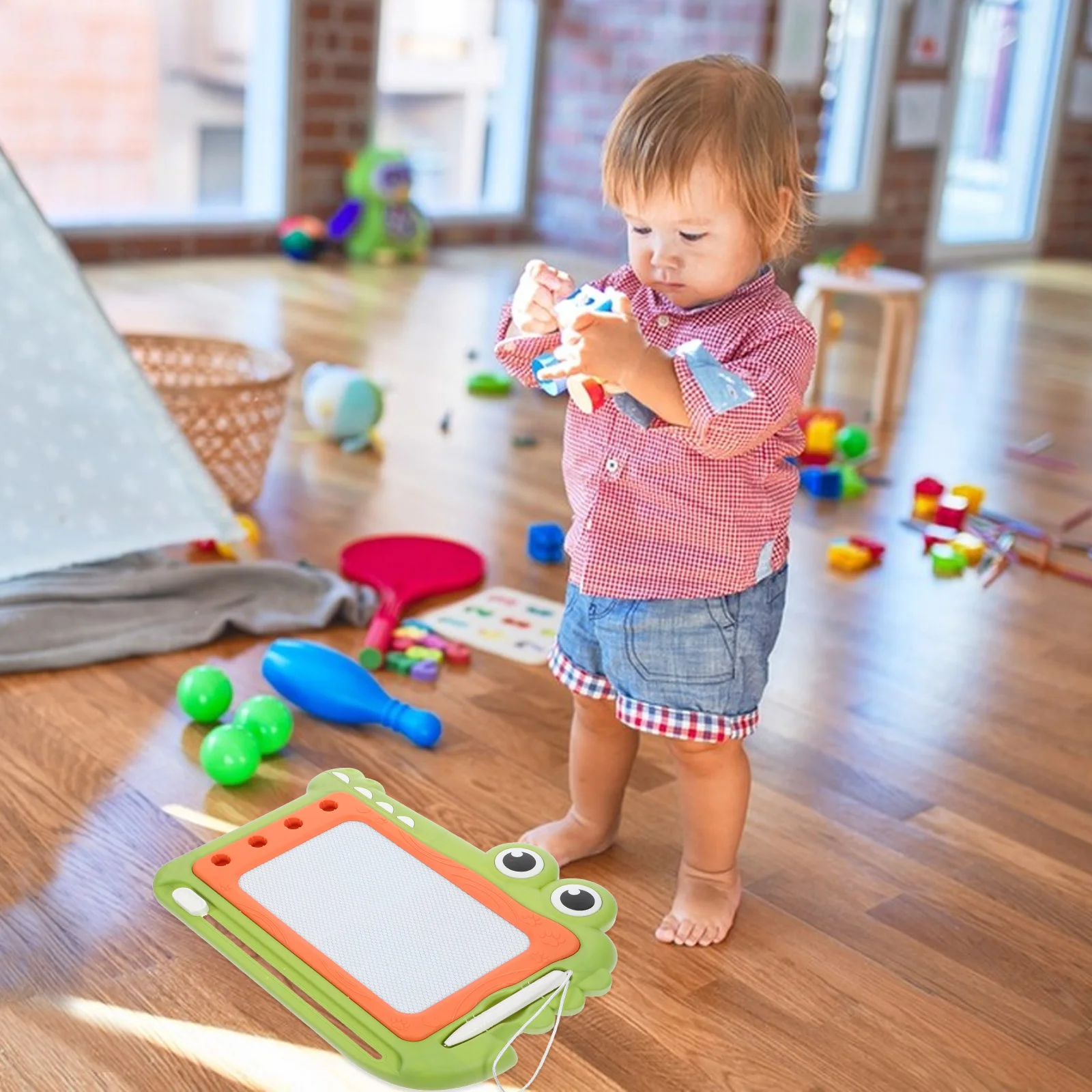 

Magnetic Drawing Board Toy for Kids Baby Reusable Pad Plastic Doodle Toddler