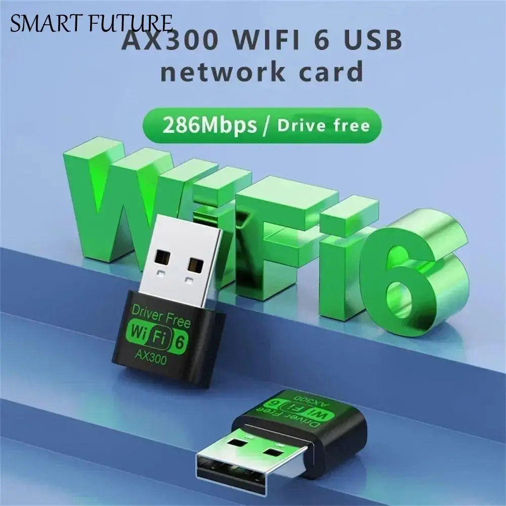 Penerima WiFi Adaptor Jaringan Wifi AX900 Kartu Jaringan WLAN Dongle 2in1 Driver Gratis Penerima WiFi untuk Laptop/Ponsel Pintar/Tablet