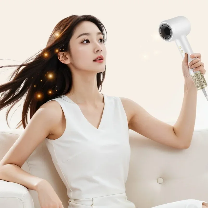 High Speed Hair Dryer Hair Salon Household High-power Negative Ion Wall Mounted Hotel Bladeless Hollow Hair Dryer Constant