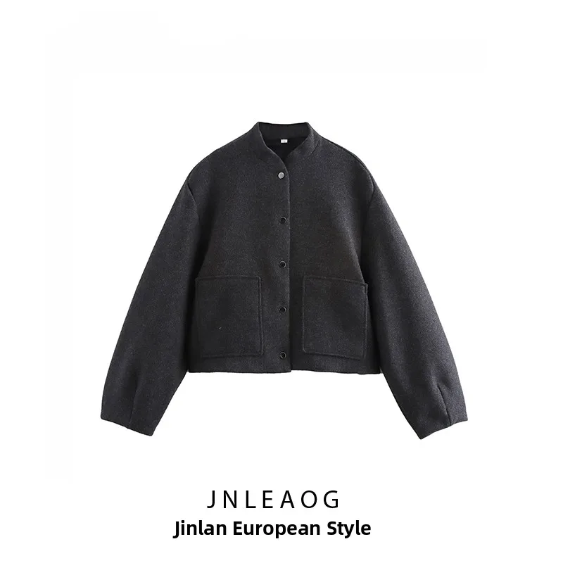 

JNLEAOG, осеннее новое женское модное пальто с дизайном ort Pilot Jaet, ветрозащитное пальто с нашивкой, свободный крой из полиэстера