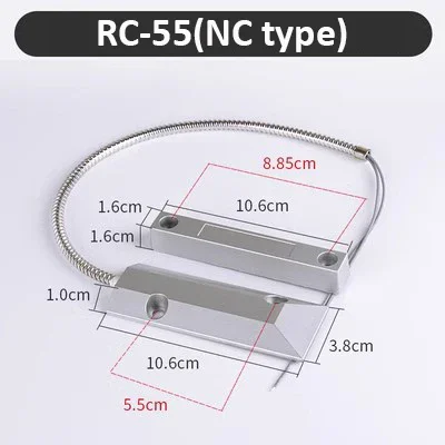 NC Türsensor Metall verkabelter Rollladentür Magnetkontakt Reed-Schalter für Sicherheitsalarmsystem