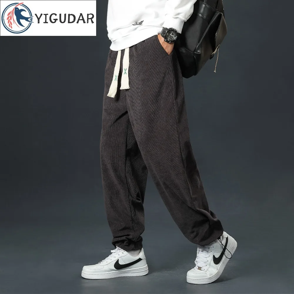 

Corduroy pants Men's Spring Korean Version Trend Loose Casual Pants Spring And Autumn Pants Versatile Sports Leggings Men Loose