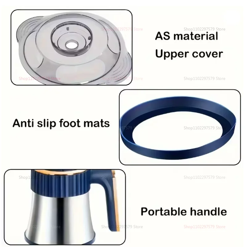 가정용 고기 분쇄기 5단 속도 조절 스테인리스 스틸 분쇄기 과일 및 채소 전기 주방 믹서기 푸드 프로세서