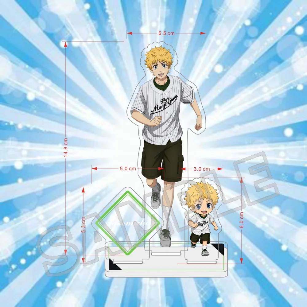 Anime Tokyo Revengers 15cm Acrylic Stand 3‑Socket Combined Stand Takemichi Mikey Desktop Collectible Ornament Gift keychain