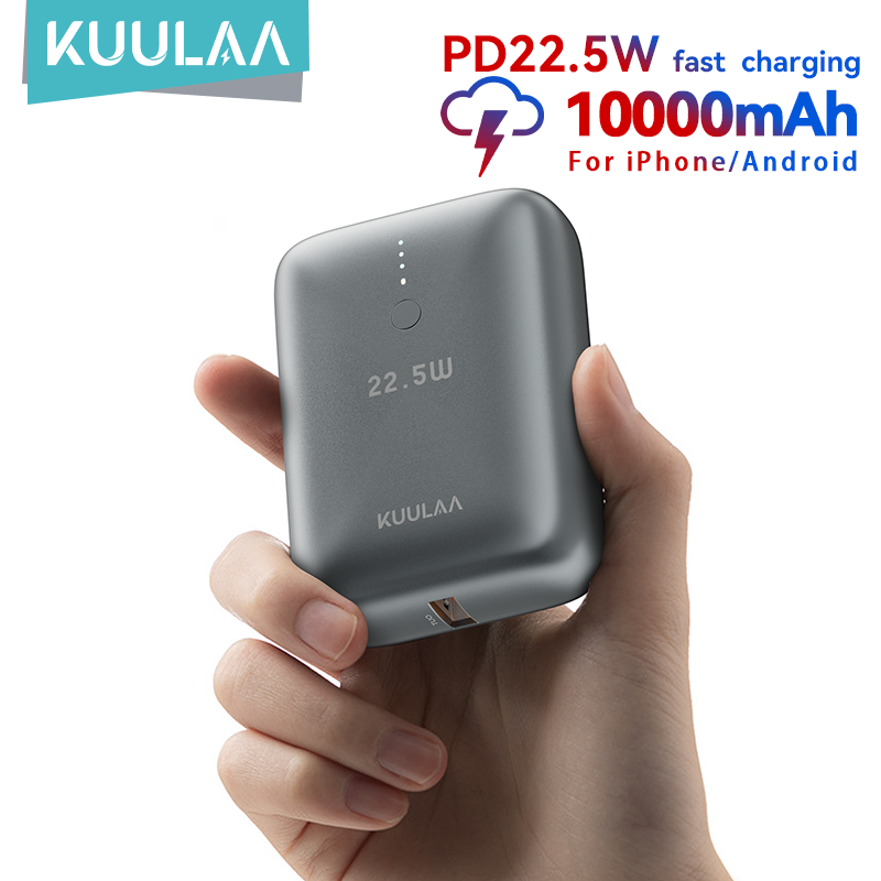  KUULAA 22.5W 10000mAh Mini Power Bank PD3.0 QC3.0 Fast Charger for iPhone17/16/15/Samsung S24/S23 Xiaomi Huawei Portable Battery 