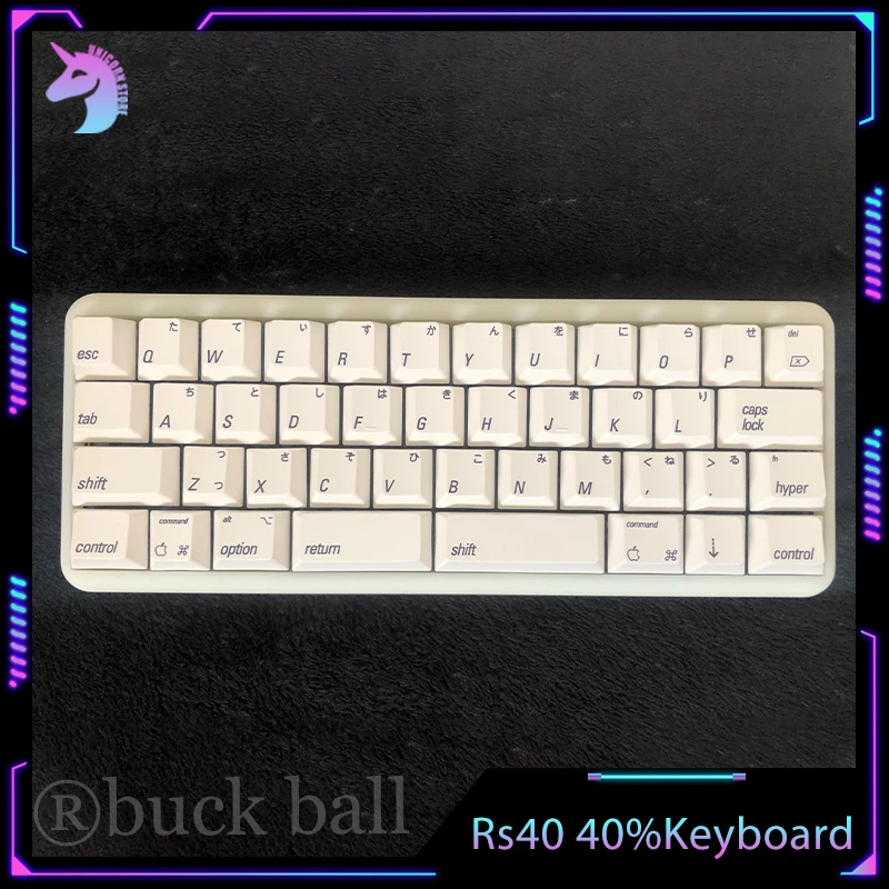 Rs40 keys Mechanical Keyboard 40% Mini Portable Wired Type-C Kailh Switch Base Qmk/Via Hot-Swap Custom Gaming Keyboards Office