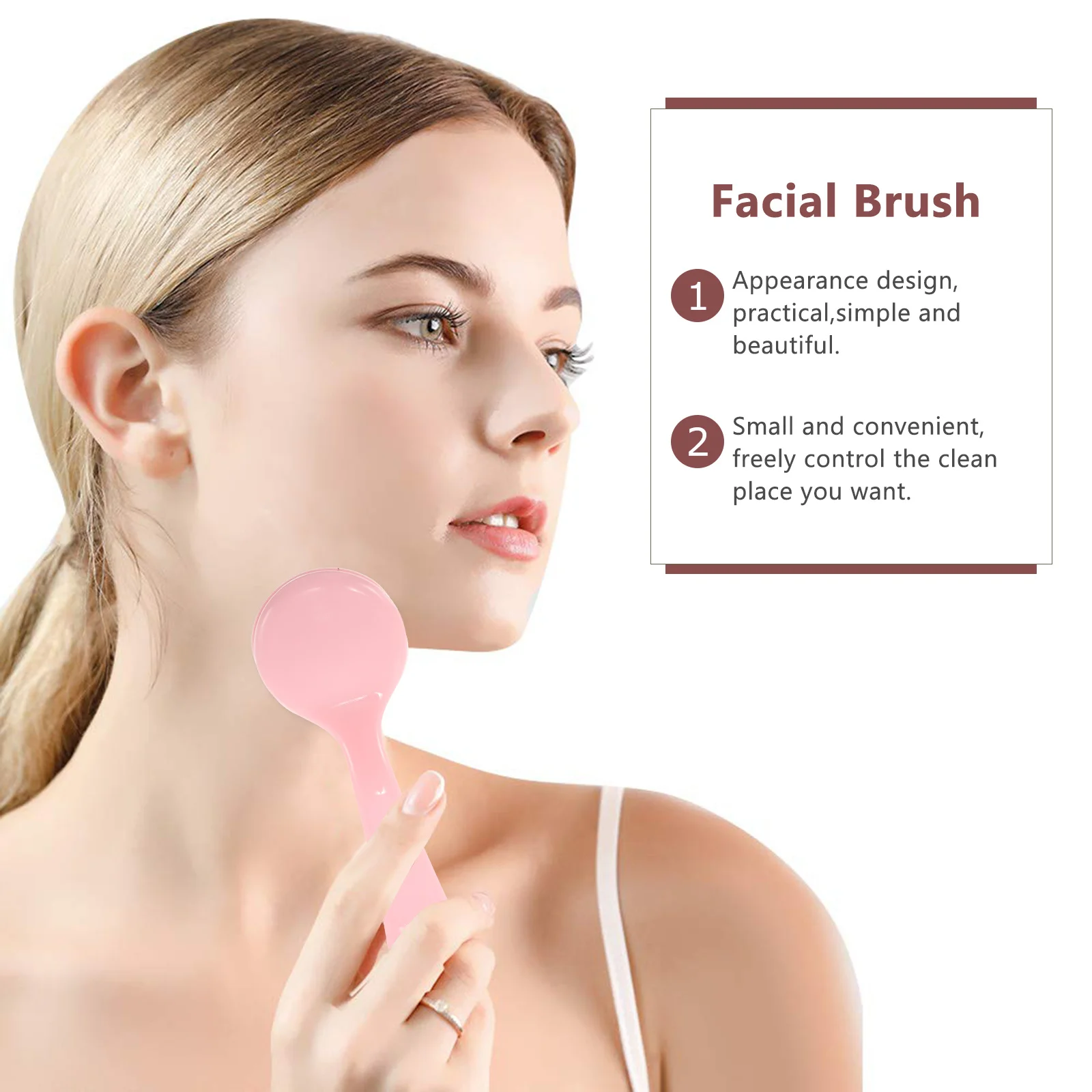 Spazzola per il viso portatile in silicone da 3 pezzi per le donne Spazzola per il viso per la rimozione dei punti neri esfoliante per la pulizia profonda
