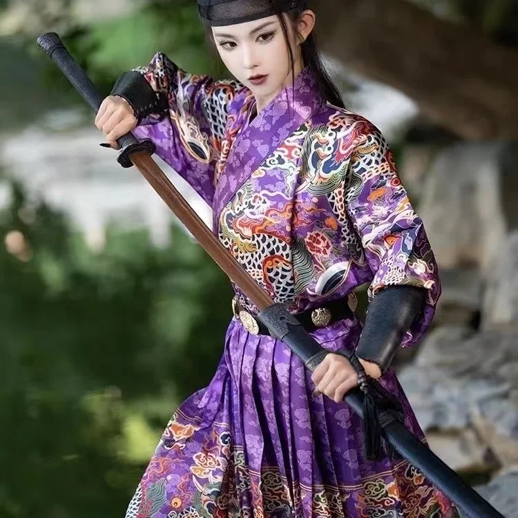 

Hanfu Ming Dynasty Kylin Python Robe Traditional Assassin Stage Show Crowley Cosplay Costume Classic Royal Guards Men Women