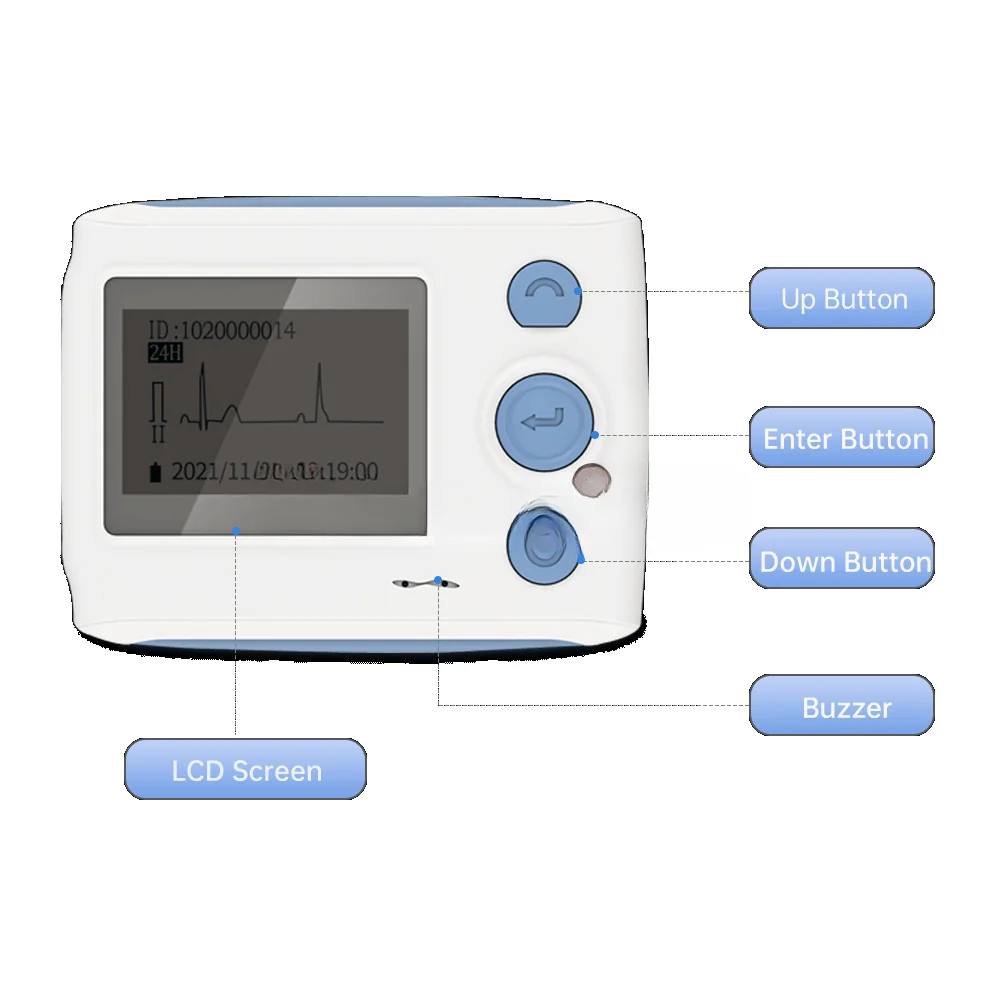 Ecg-Monitoring Met Package, Lichtgewicht 12-lead-holderRecorder, Ai-Analyze, Checking Function, Th12, 24 Pcs