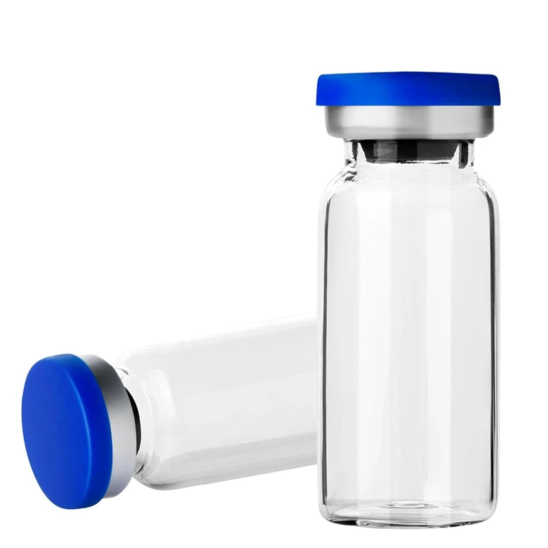 Botol steril dengan Port injeksi penyembuhan sendiri, dengan tutup plastik aluminium, botol kosong tersegel (10ML 12 buah)