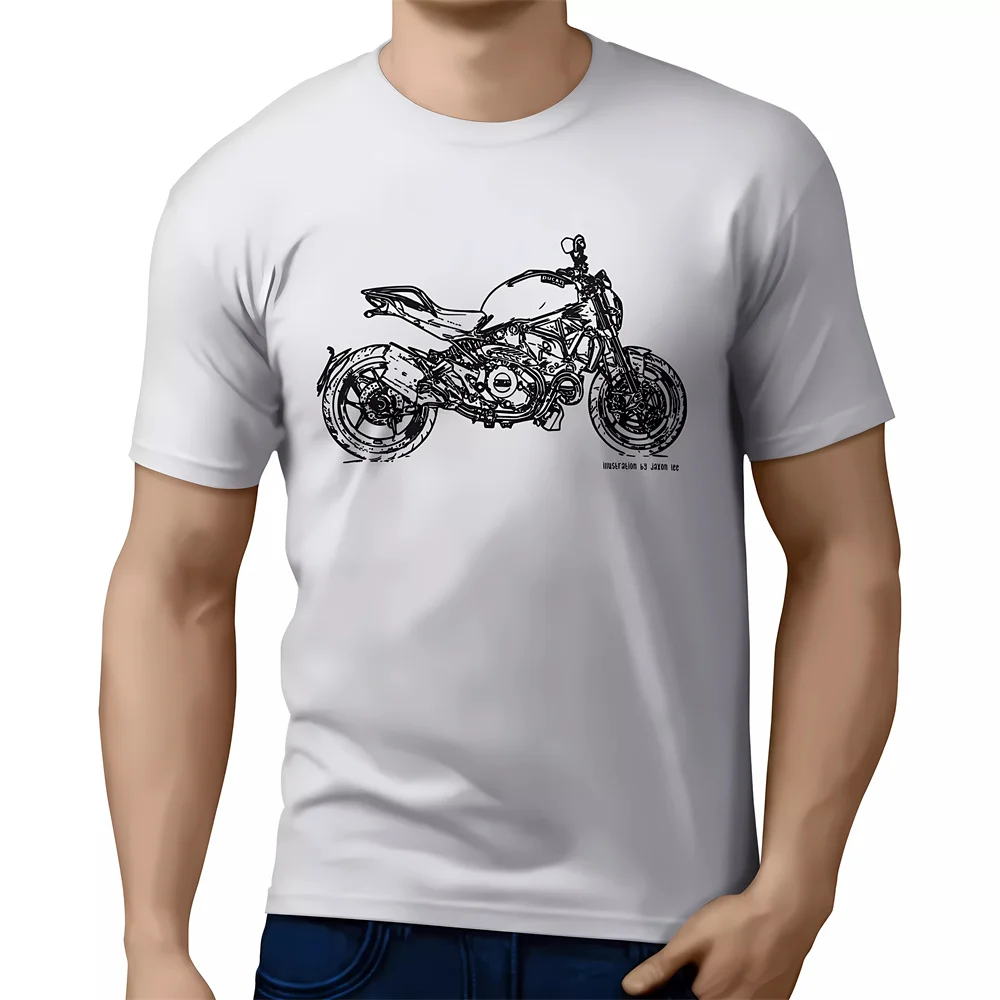 2024 new MOTORCYCLE  T Shirt Pure Cotton Clothing Leisure Short Sleeve O Neck Cool Tee For Monster 1200S Motorbike Fan