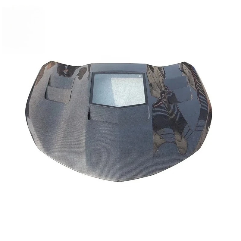 

For Chevrolet Camaro Carbon Fiber Transparent Glass Front Engine Hood Bonnet