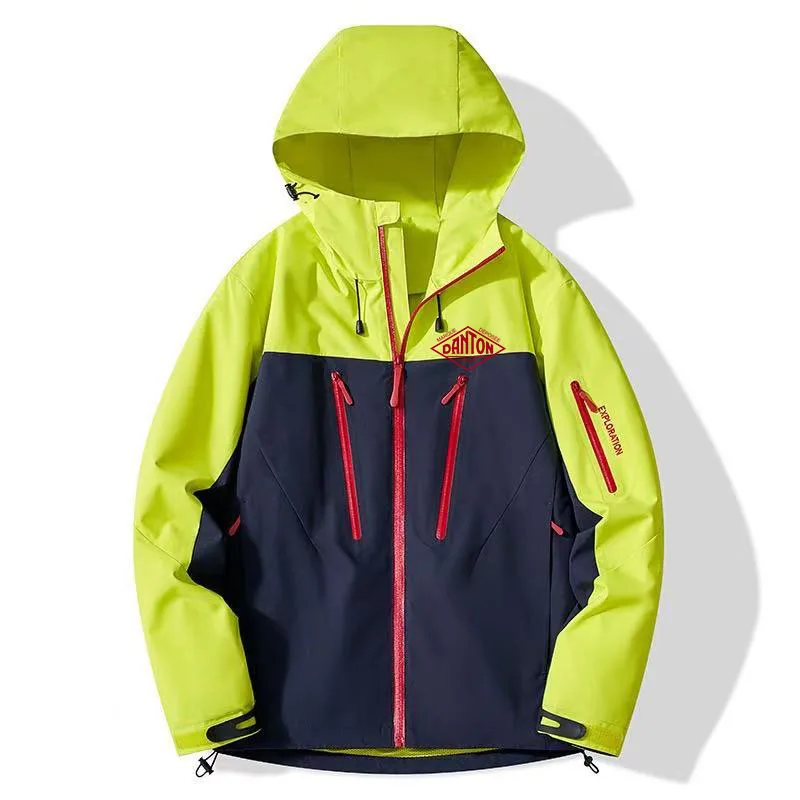 2026年モデル-danton-アウトドアスポーツ-キャンプ-登山-ファッション-メンズ-防風-英国風-フード付き-シンプル-防雨ジャケット
