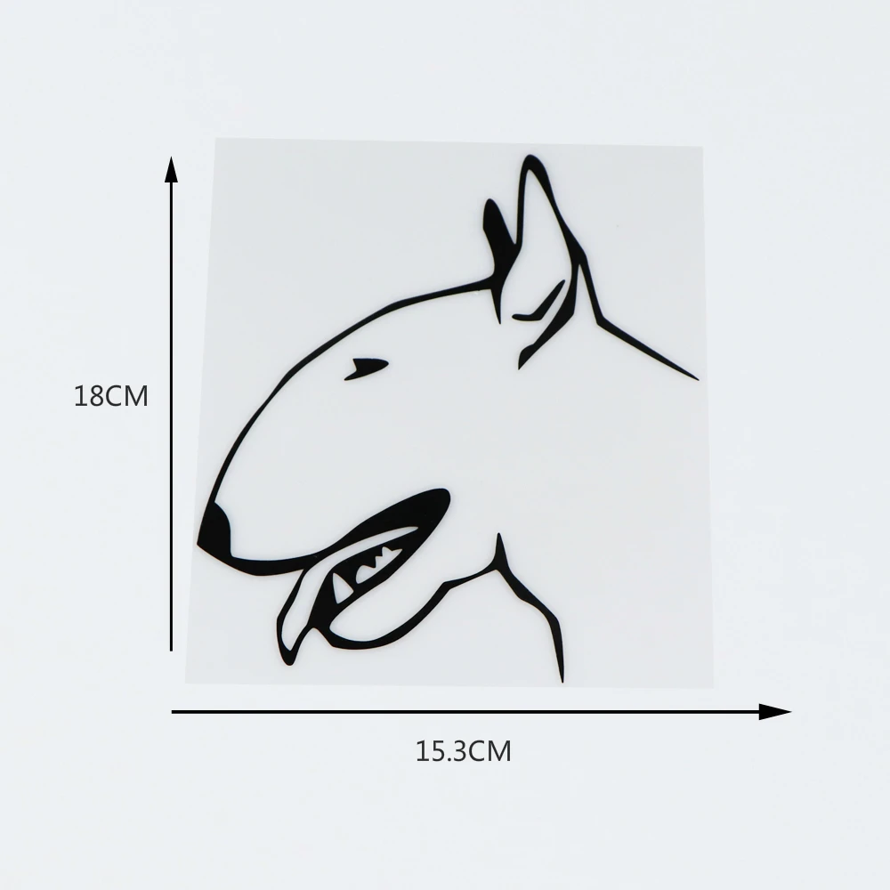 Car Sticker I Love My Bull Terrier Lovely Cartoon Automobiles Motorcycles Exterior Accessories Animal Vinyl Decals,18cm*15.3cm