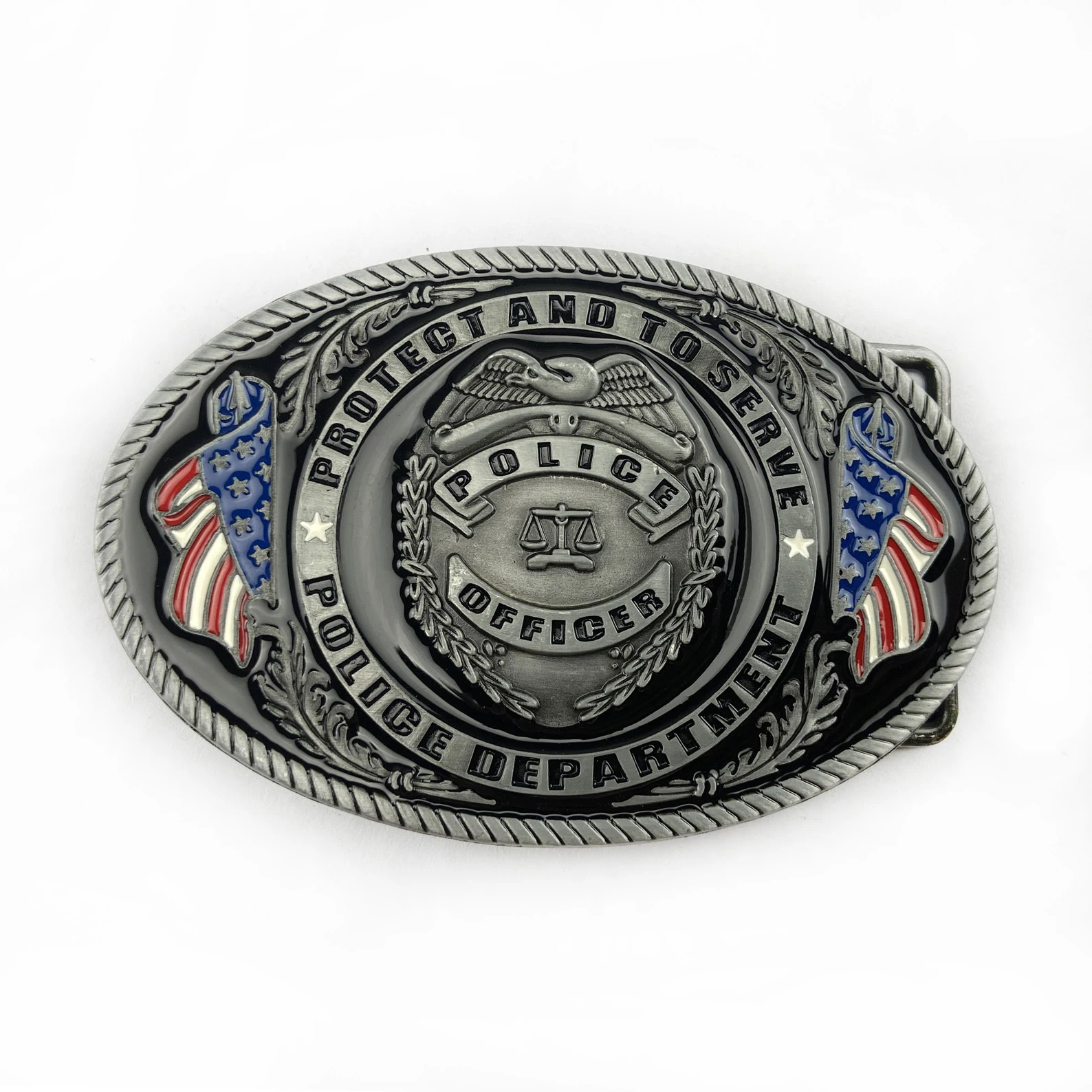 WesBuck Brand America Police New Vintage Belt Buckle accessori per cinture fatti a mano fatti in casa cintura fai da te Western Cowboy Rock Style