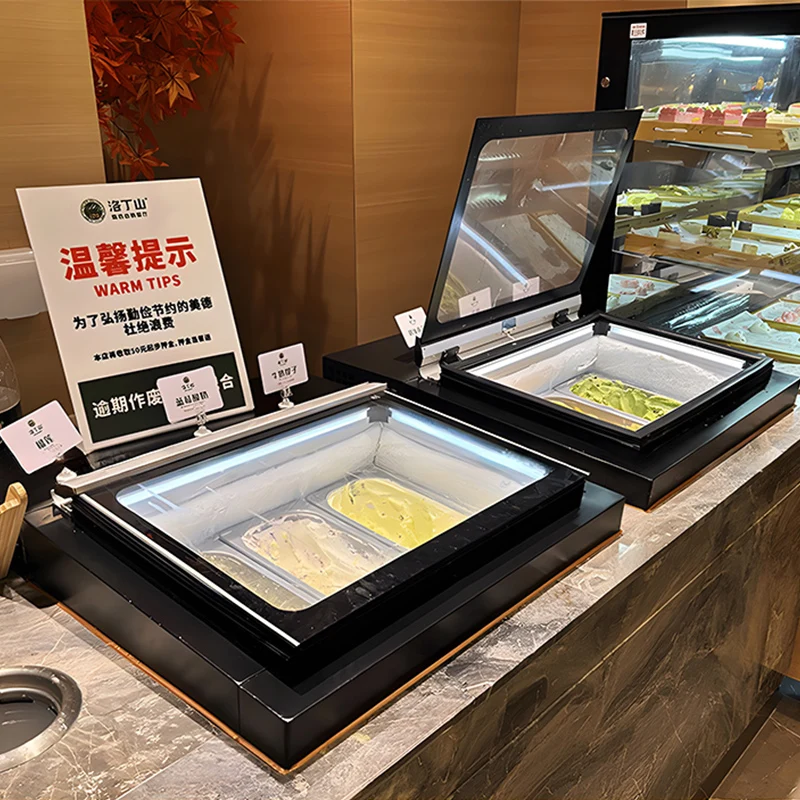 Refrigerated freezer Small self-service hand-dug ball ice cream cabinet