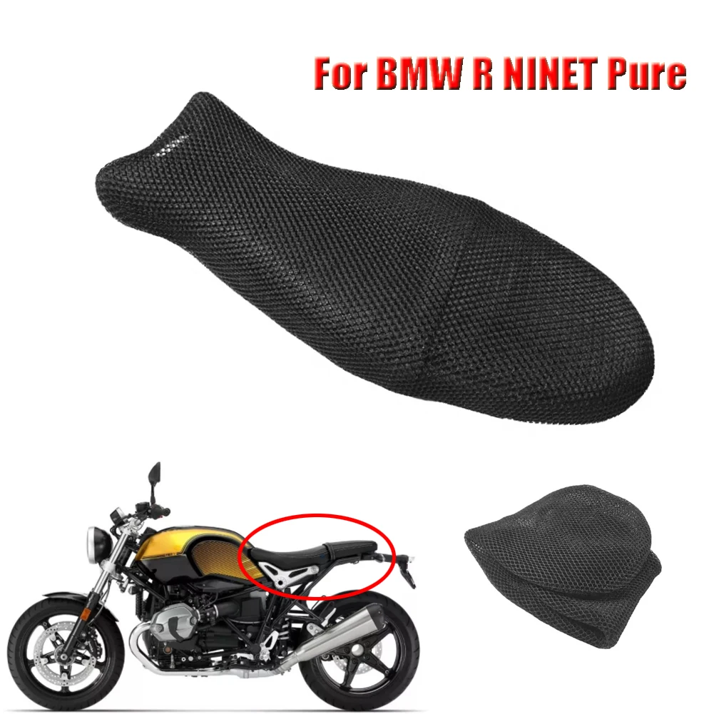 For BMW R NINET Pure NINE T Scrambler R9T Motorcycle 3D Breathable Mesh Protecting Cushion Seat Cover Fabric Saddle Seat Cover