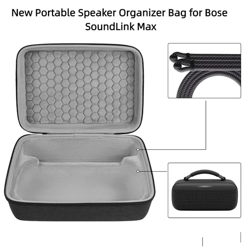 Imagen 2 del producto Estuche de Transporte Duro Protector para Bose Altavoz Soundlink Max, Accesorios para Altavoces Portátiles, Bolsa de Almacenamiento de Viaje para Altavoz Bose