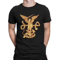 Saint St Michael Archangel Catholic Archangel Angel Defender Unique TShirt Jesus God Cross Casual T Shirt Newest T-shirt