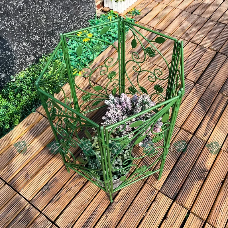 Foldable Patio Border Fence Decorative Wire Garden Edging Outdoor Landscape Border for Flower Beds Lawns Portable Yard Decor