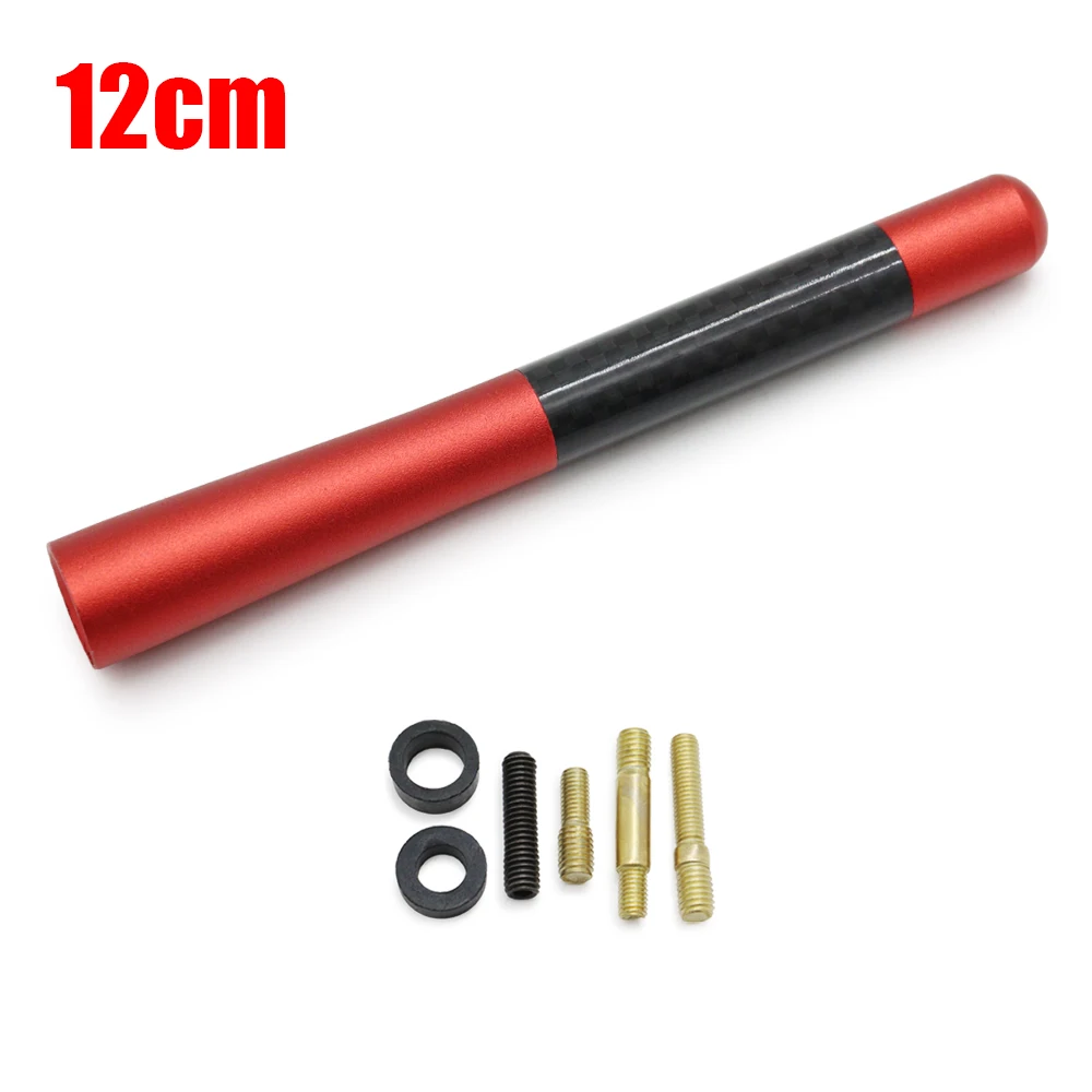 3.5cm 8cm 12cm Car Roof Antenna Fiber Screw Metal Car Radio Aerial Antenna Accessories Car Styling Silver/Red/Blue/Black