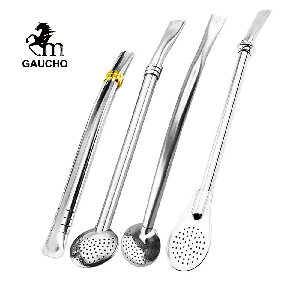 Lote de 1 bombilla reutilizable de acero inoxidable para yerba mate, con filtro, varias opciones, apta para teteras argentinas.